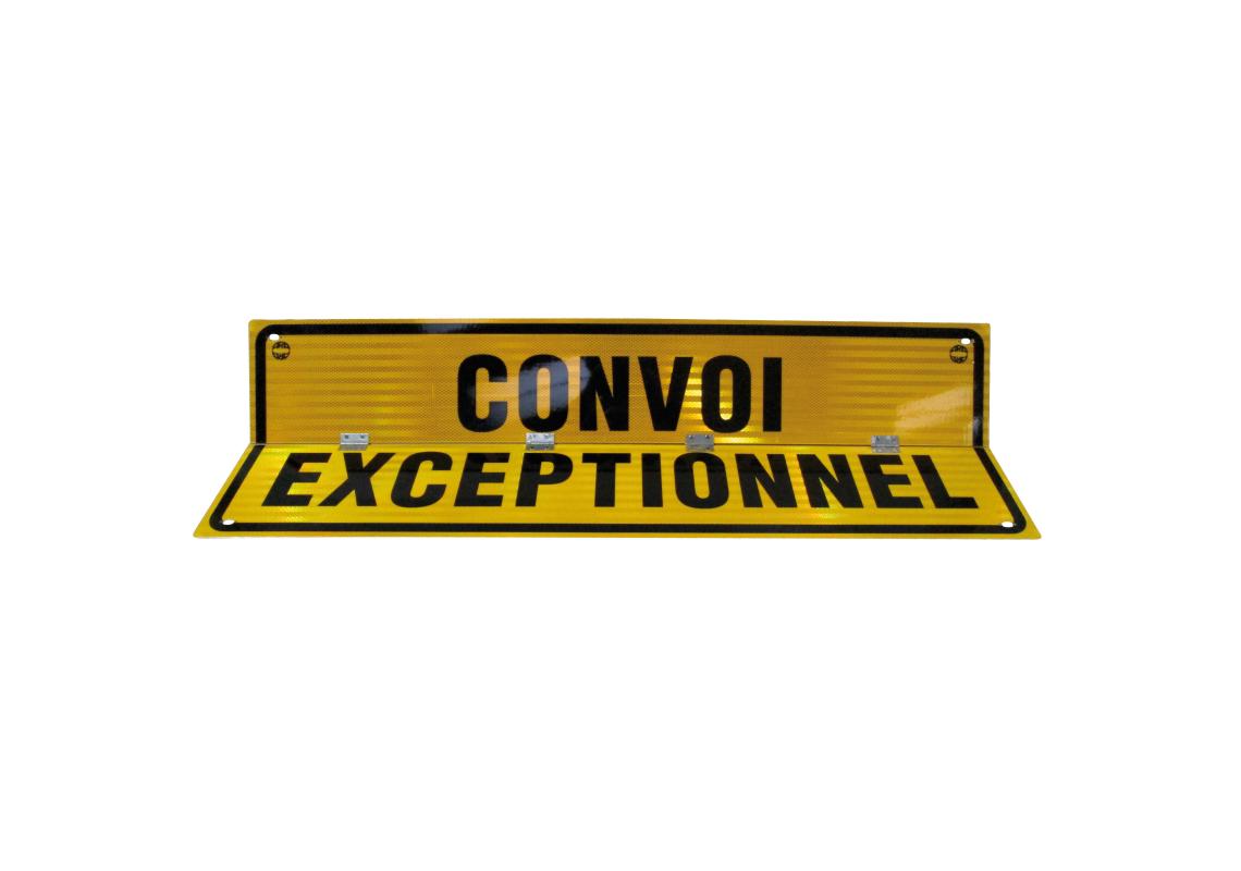 Single-sided adhesive sign for CONVOI EXCEPTIONNEL